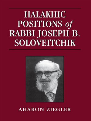 cover image of Halakhic Positions of Rabbi Joseph B. Soloveitchik